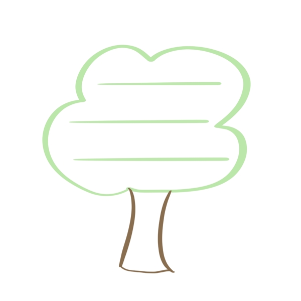 简单对话框绿色小树