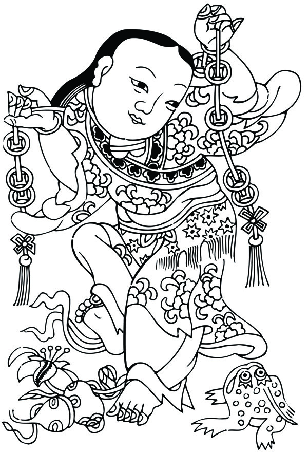 國(guó)畫人物圖案圖片