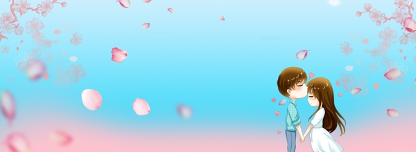 清新情侶banner