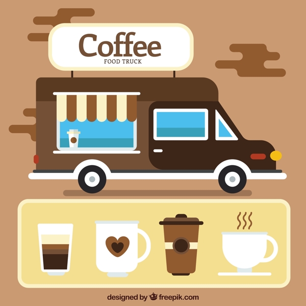 咖啡卡车设计图片