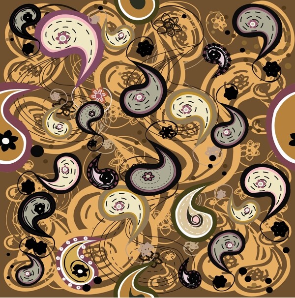 歐美花紋3393矢量EPS