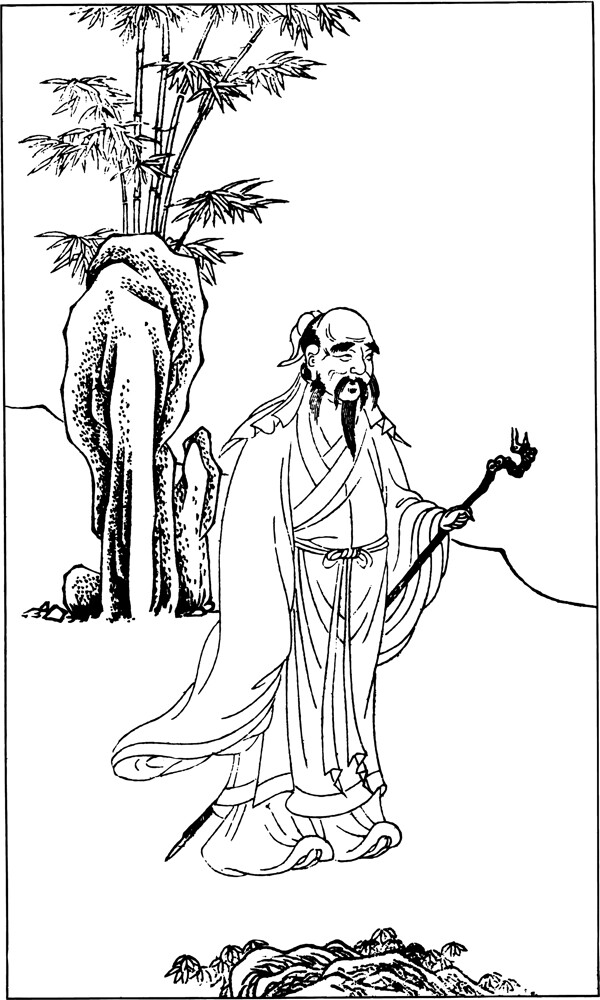 古版畫教化類人物畫矢量EPS格式0352