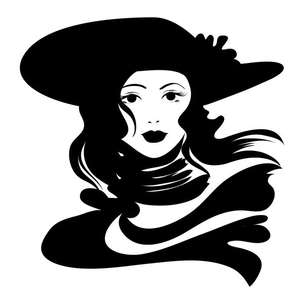 印花矢量圖T恤圖案人物女人色彩免費(fèi)素材