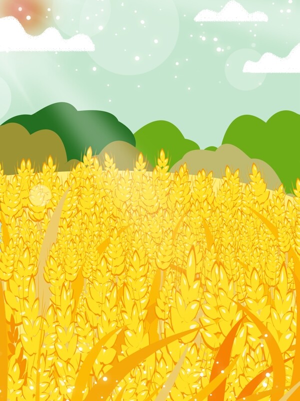 二十四節(jié)氣芒種插畫背景