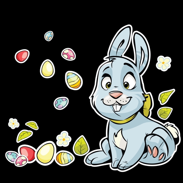 手繪卡通兔子高清psd文件