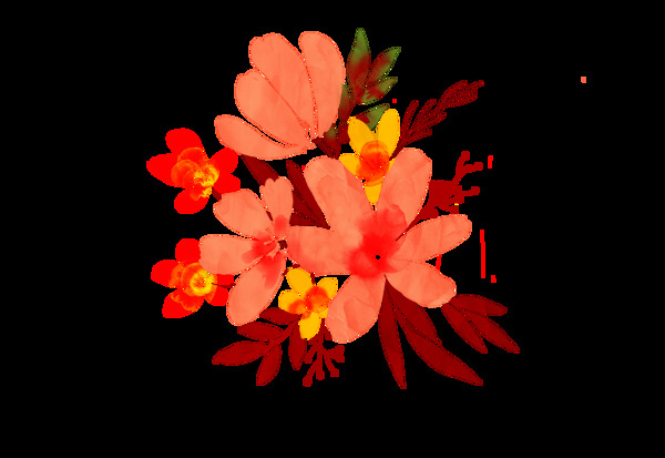 水彩花