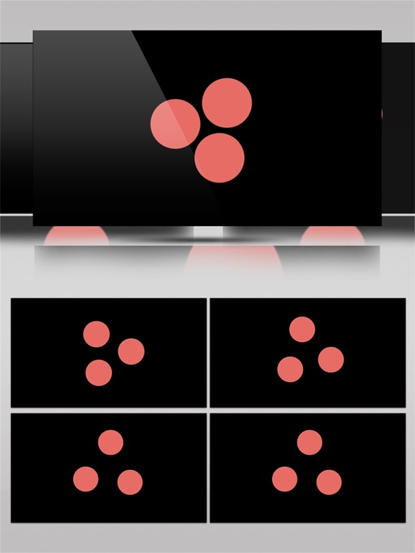 圆点图形图案组合动画视频素材