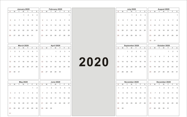 日歷2020