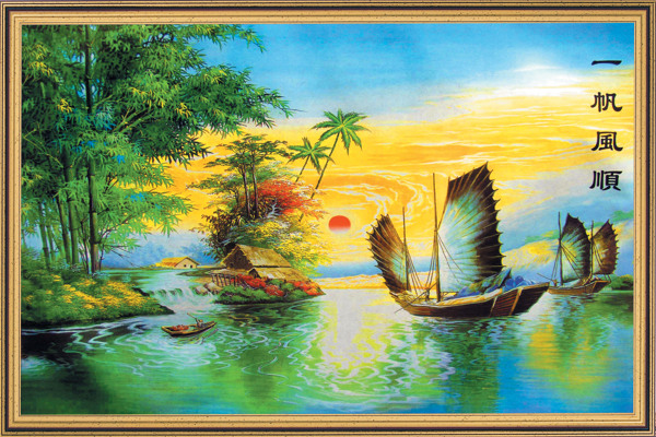一帆風(fēng)順油畫(huà)圖片
