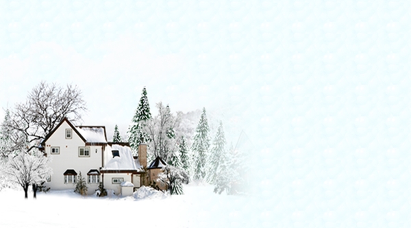 冬天的房屋雪景背景