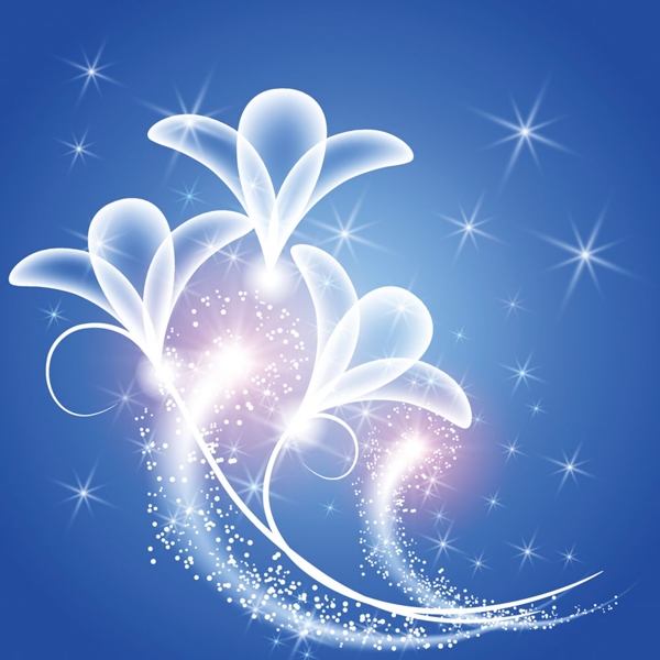 藍(lán)色炫光花