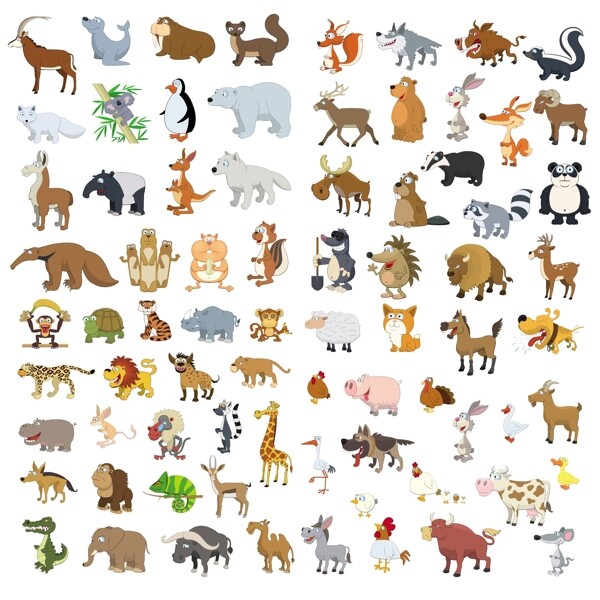 卡通動物圖片