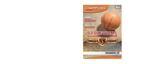 篮球橙色海报