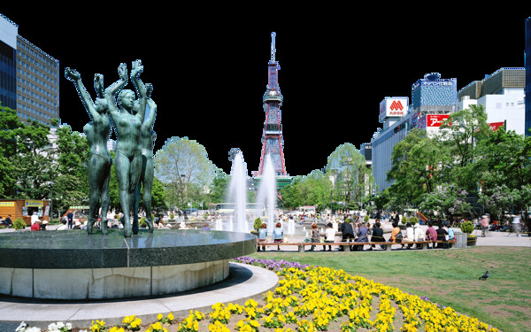 清新东京塔日本旅游装饰元素