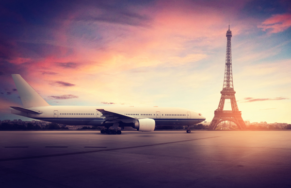 停落在巴黎的飞机图片