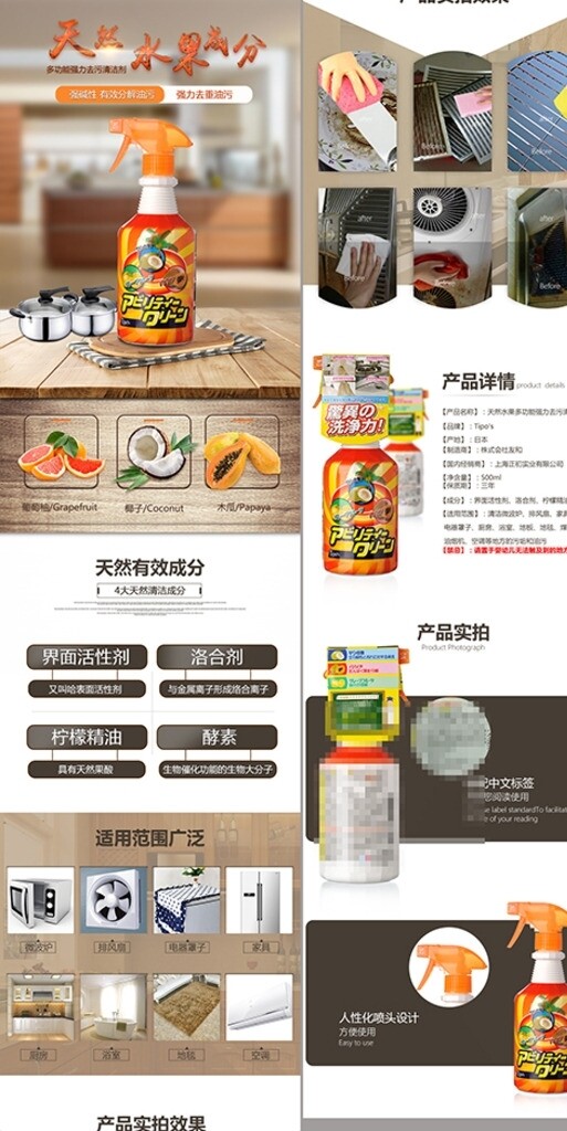廚房油污洗滌劑詳情頁(yè)