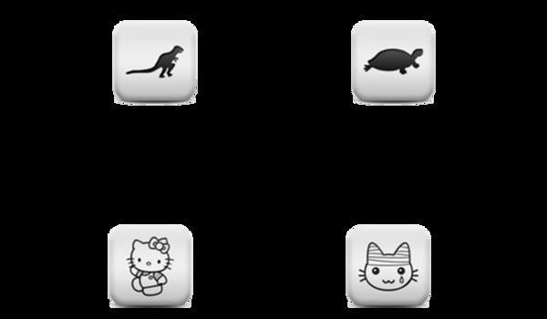 創(chuàng)意動物按鈕圖標(biāo)