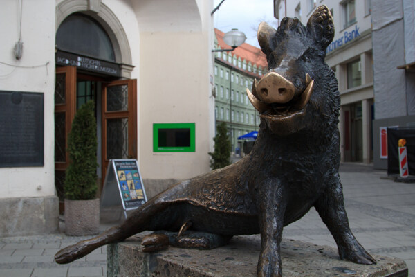 慕尼黑铜猪图片