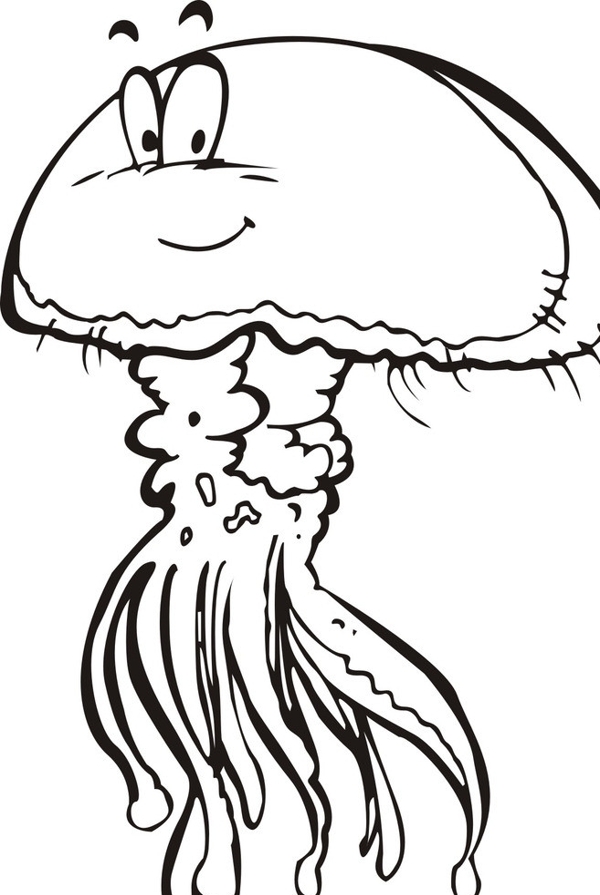 白描水母圖片