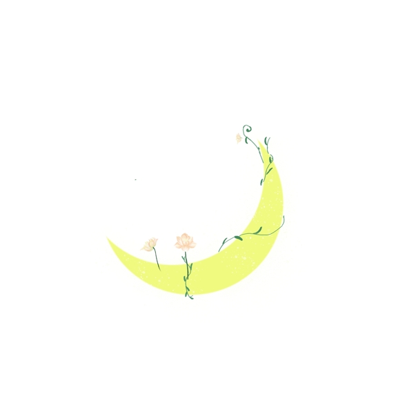 小清新夜晚月亮設計可商用元素