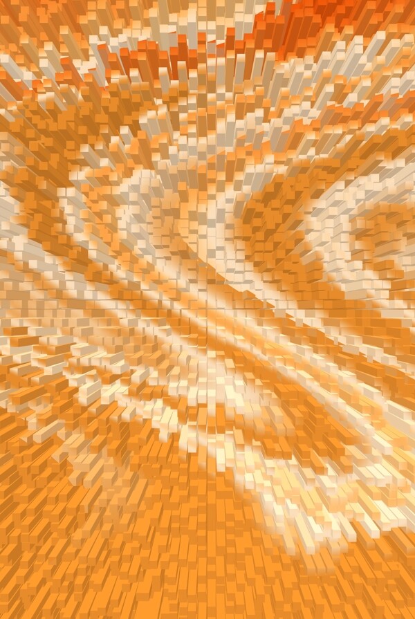 珊瑚橙大气立体3D背景素材