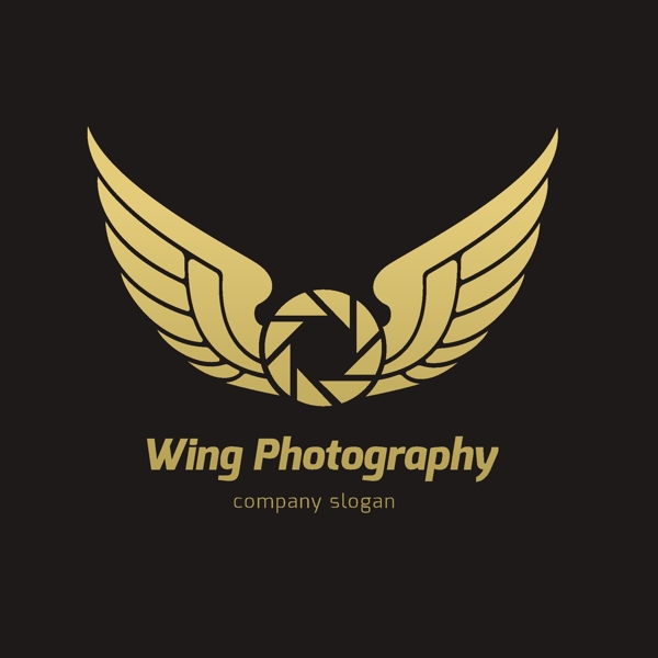 翅膀logo模板