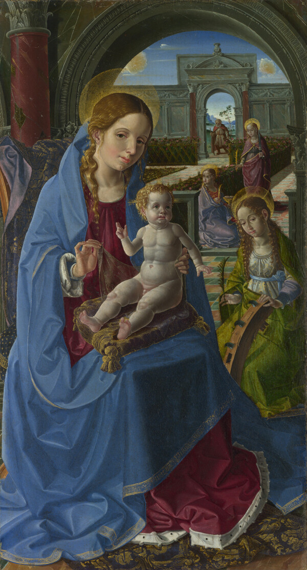 保罗达圣leocadio圣母圣婴与圣徒图片