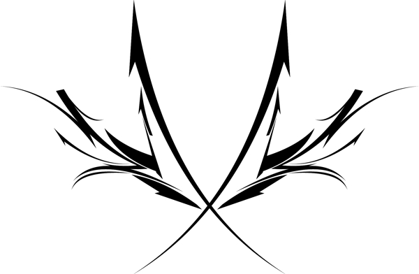 黑白對稱紋身