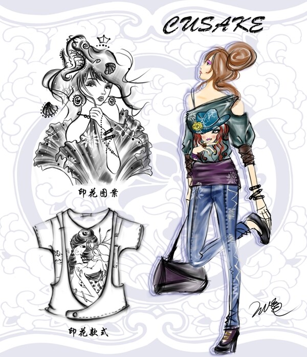 服裝設(shè)計效果圖圖片