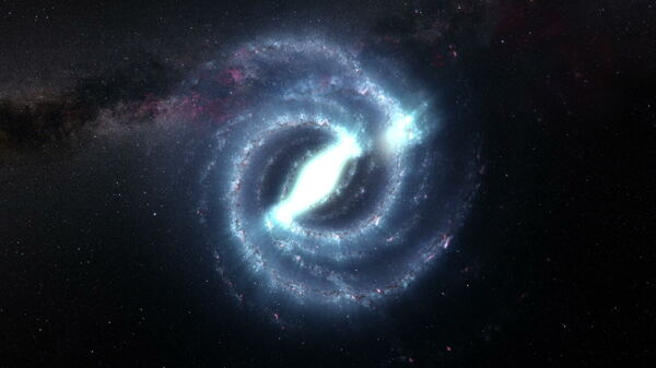 螺旋星系运动的背景视频免费下载
