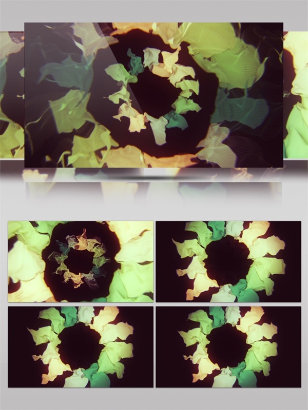 绿光花蕊翡翠动态视频素材