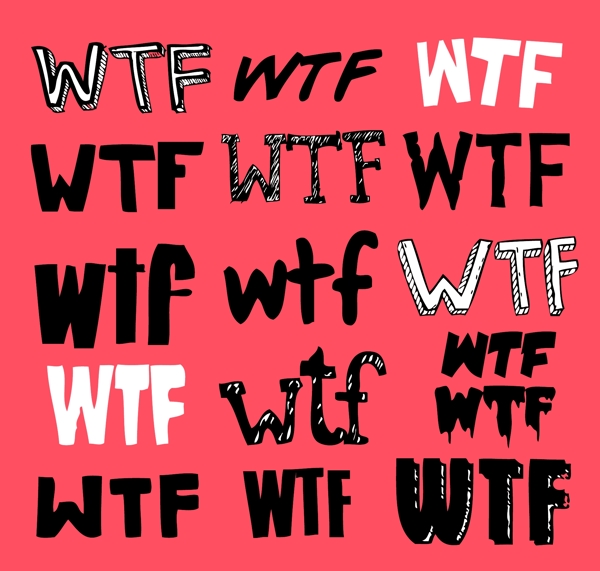 WTF藝術(shù)字體矢量素材