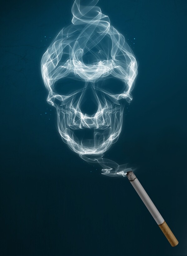 吸烟有害健康插画背景