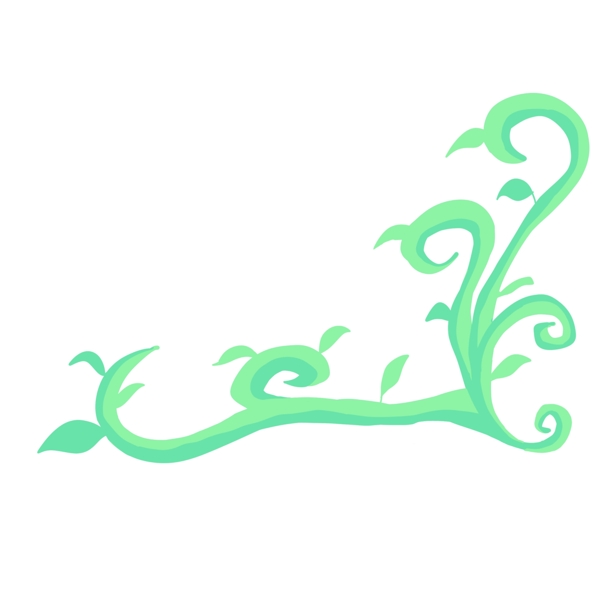 漂亮的绿色藤蔓插图