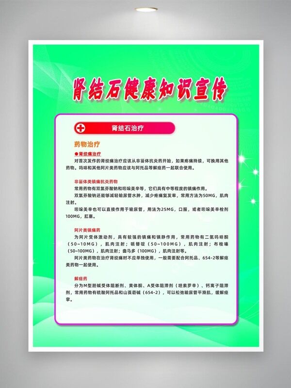 腎結(jié)石藥物治療知識(shí)宣傳海報(bào)