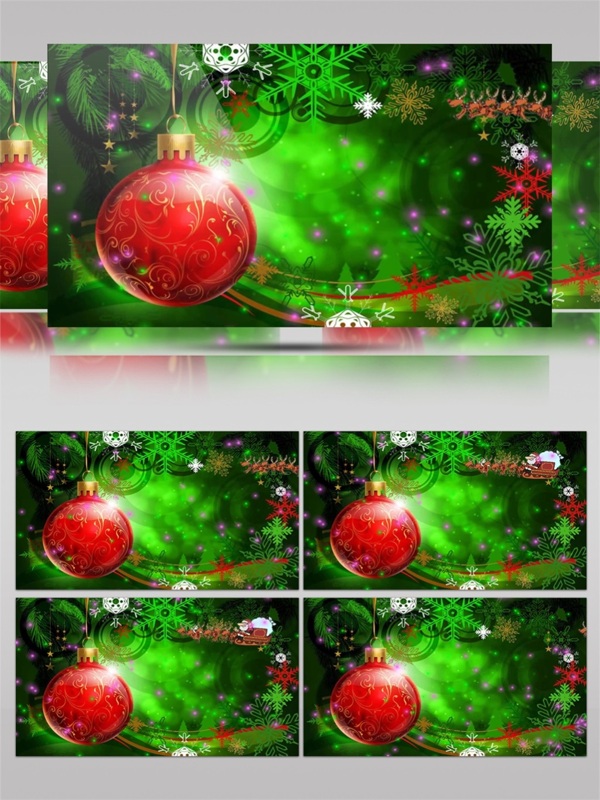 红色苹果圣诞节视频素材