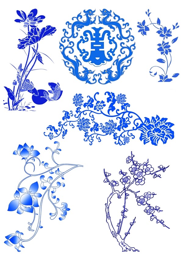 青花瓷花紋