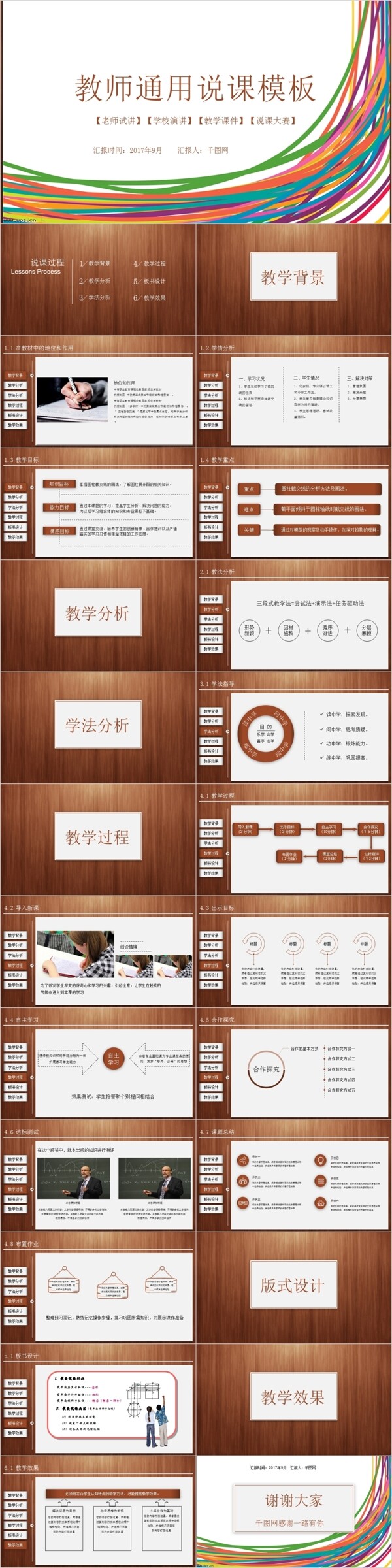 教學說課ppt模板