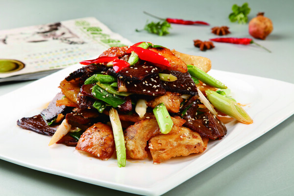 燒餅炒驢肉圖片