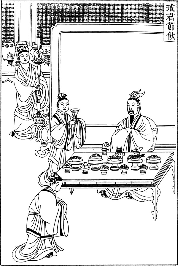 古版畫(huà)教化類人物畫(huà)矢量EPS格式0322
