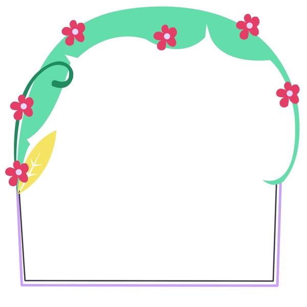 美麗邊框卡通插畫