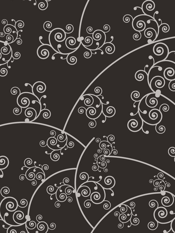 传统 欧式俄式花卉底图底纹  图案背景贴图 黑底小白圈密布花纹