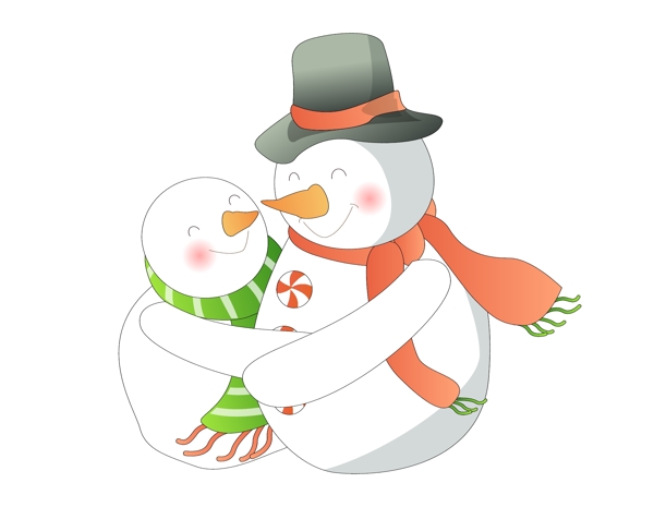 卡通圣誕節(jié)雪人元素