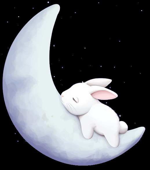 卡通月亮兔表情包