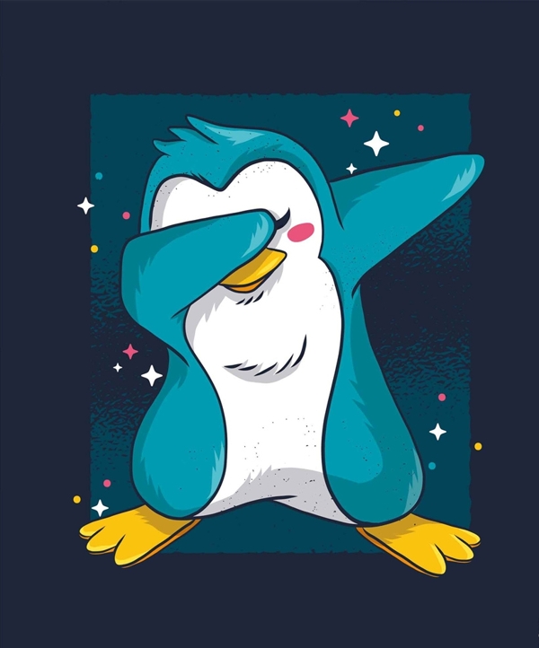 企鹅动物可爱卡通企鹅跳舞