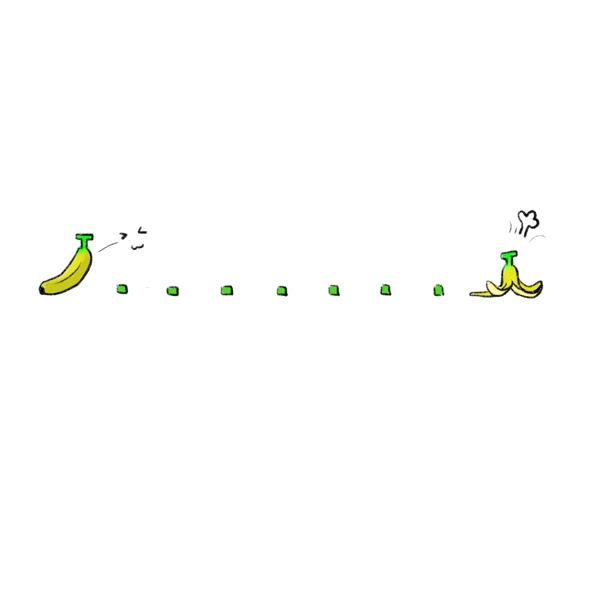 香蕉分割线装饰插画