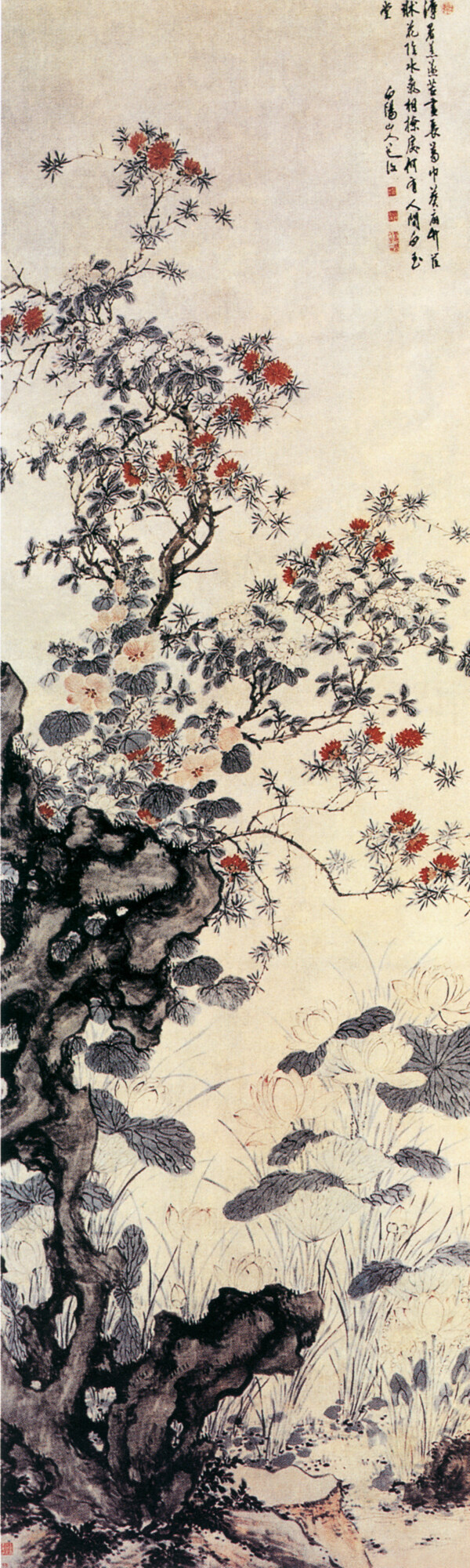 植物喜鹊白鹤牡丹花中国风中华艺术绘画