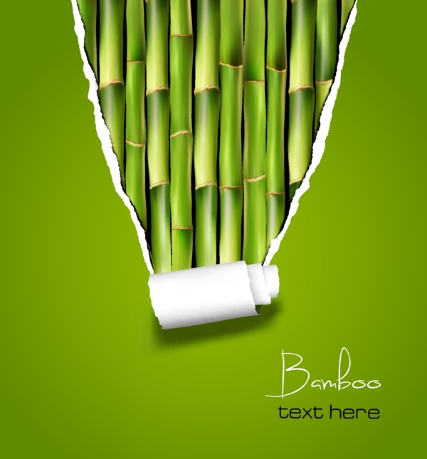 撕纸竹子绿竹背景图片