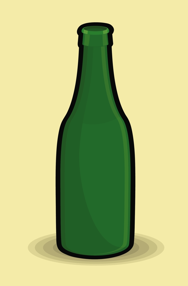 绿色复古瓶