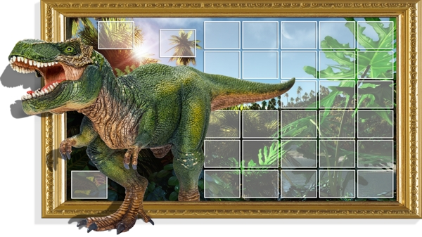 3D恐龙照片墙